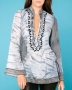 Туника Cabana Grey Silk Chiffon Long Sleeve Туника Cabana Grey Silk Chiffon Long Sleeve