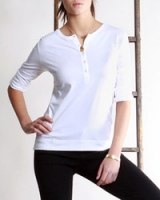 Топ 3/4 Sleeve Henley T-shirt