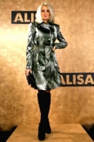 Плащ под зеленую кожу от AlisaFashion