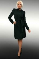 Двубортный черный плащ от AlisaFashion