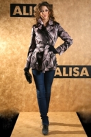 Бежевый плащ под кожу от AlisaFashion